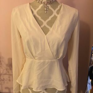 Light pink peplum blouse